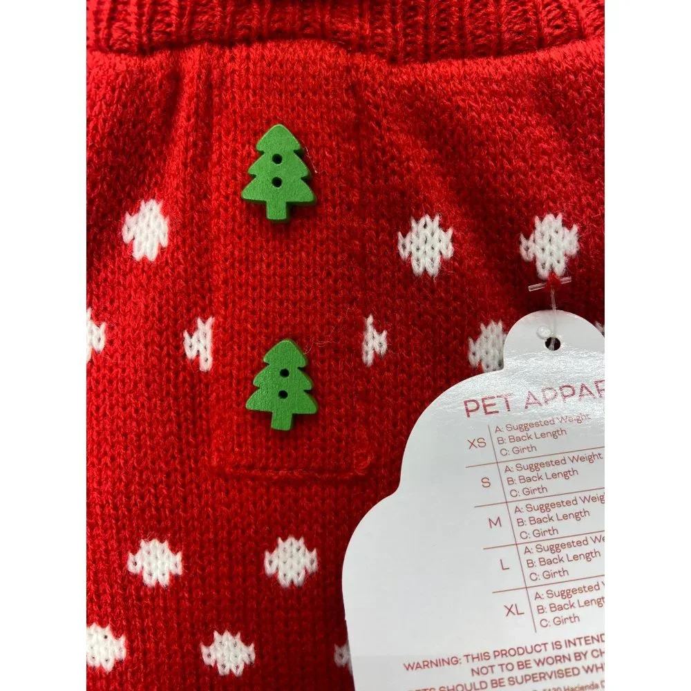 CSCHome Dogs Sweater Pullover Knitwear Christmas Holiday Pet Outfits Washable Do